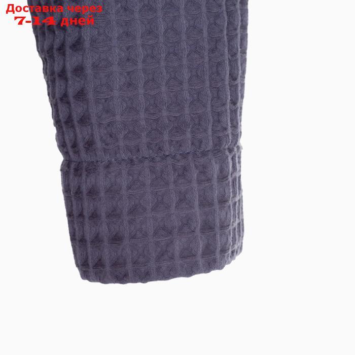 Халат вафельный мужской удлиненный Этель "Boho" р. 50-52, цв. темно-серый, 100%хл, 290 г/м2 - фото 5 - id-p227104613