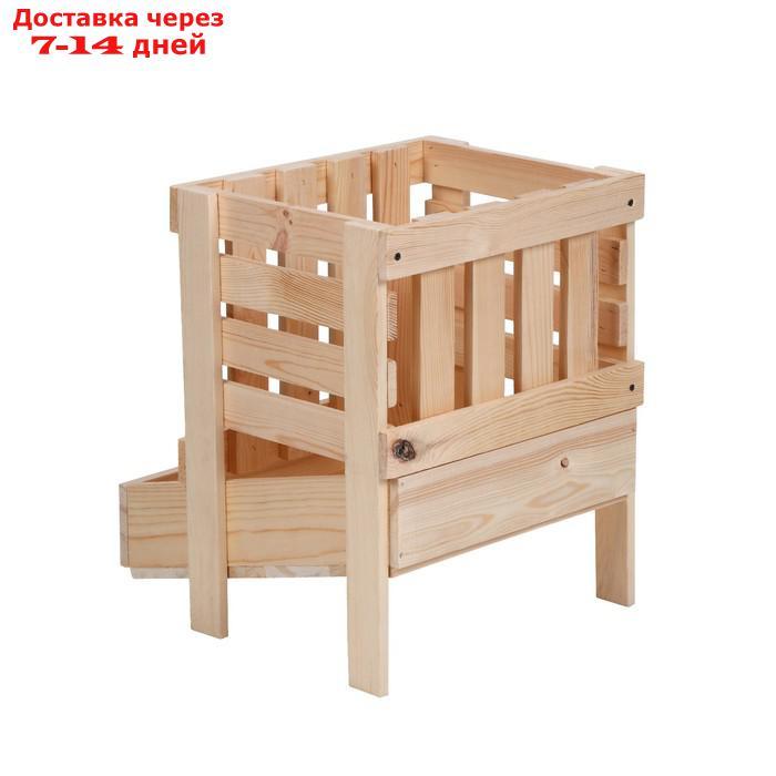 Ящик для овощей, 30 × 40 × 50 см, деревянный - фото 4 - id-p227100850