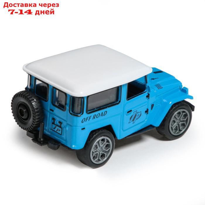 Машина металлическая "Джип", инерционная, цвет синий - фото 3 - id-p227116465