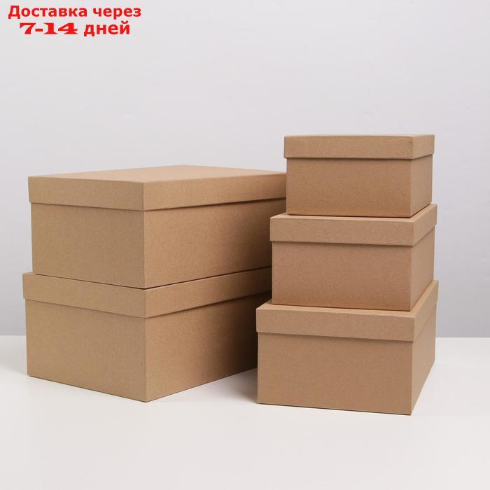 Набор подарочных коробок 5 в 1 "Крафт", 22 × 14 × 8.5 32.5 × 20 × 12.5 см - фото 1 - id-p227104618