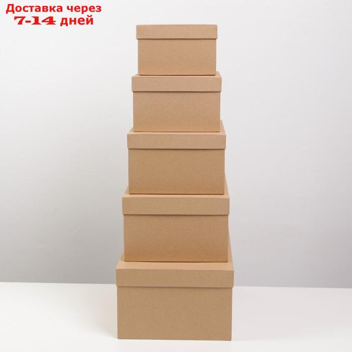 Набор подарочных коробок 5 в 1 "Крафт", 22 × 14 × 8.5 32.5 × 20 × 12.5 см - фото 2 - id-p227104618