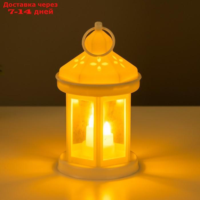 Ночник "Свечи" LED от батареек белый 9,5х9,5х17,5 см - фото 3 - id-p227124650