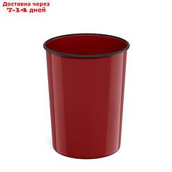 Корзина для бумаг 13.5 литров ErichKrause Marsala, литая, красная