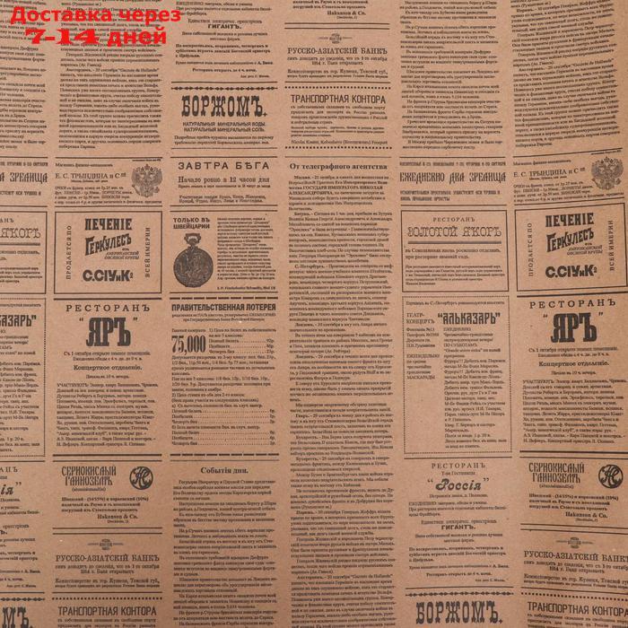 Бумага упаковочная крафт "Губернские вести", 0,72 х 10 м, 70 г - фото 2 - id-p227097596