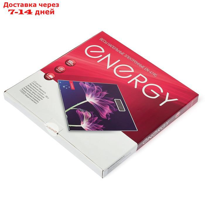 Весы напольные ENERGY EN-419G, электронные, до 180 кг, картинка "Цветы" - фото 5 - id-p226939197
