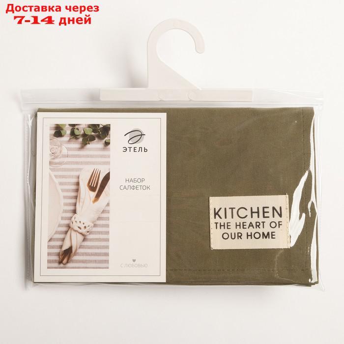 Набор салфеток Этель Kitchen, цв. зелёный, 30х40 см - 2 шт, 100% хл, саржа 220 г/м2 - фото 5 - id-p227114170