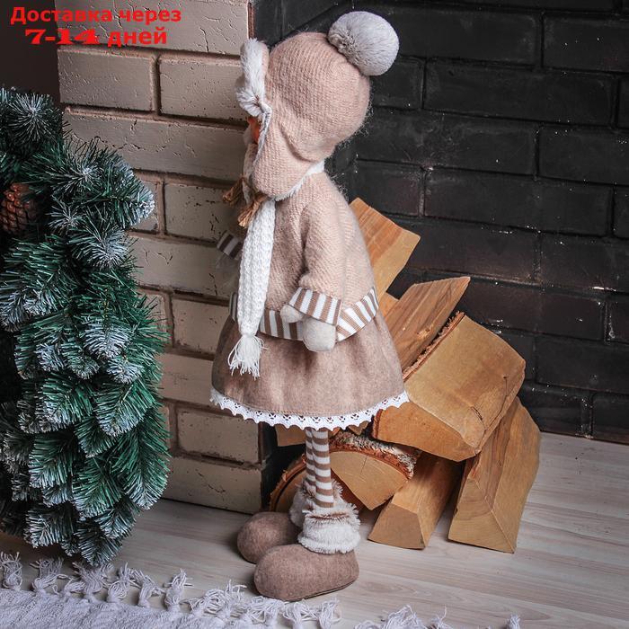 Кукла интерьерная "Маруся в шапочке-ушанке" 52 см - фото 2 - id-p227102943