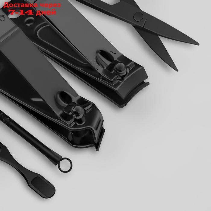 Набор маникюрный "Black", 8 предметов, цвет чёрный - фото 5 - id-p227000980