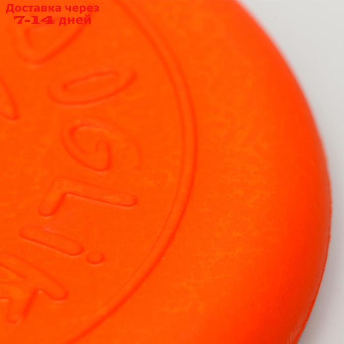 Летающая тарелка-фрисби "ДогЛайк" малая, 18х2,3 см, оранжевая - фото 4 - id-p227100871