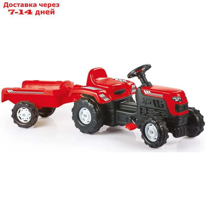 Трактор на педалях с прицепом, цвет красный 8146 - фото 1 - id-p227116480