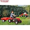 Трактор на педалях с прицепом, цвет красный 8146, фото 3