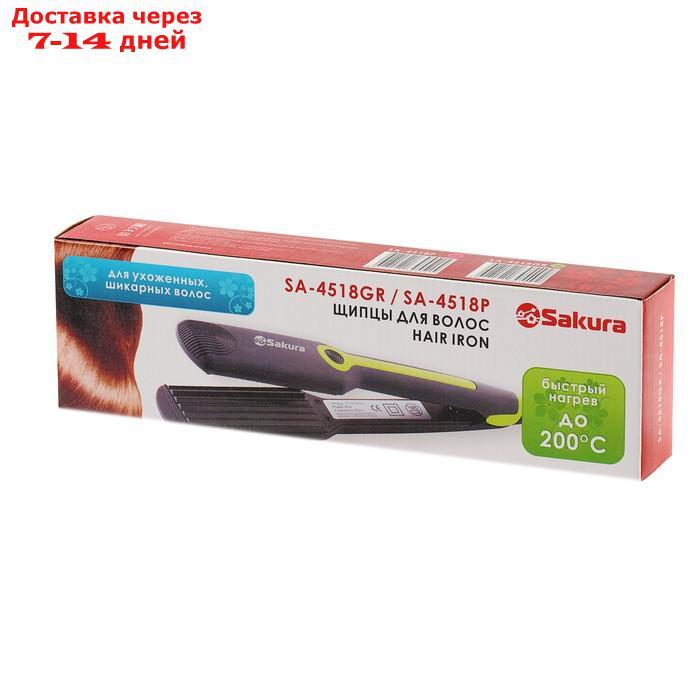Щипцы-гофре Sakura SA-4518GR, 40 Вт, тефлоновое покрытие, 200˚С, зеленые - фото 4 - id-p226939458