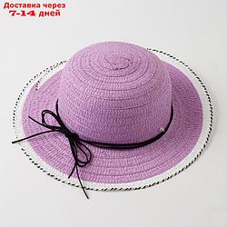 Шляпа для девочки MINAKU "Куколка", цвет фиолетовый, размер 50