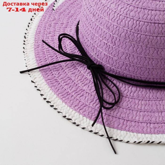 Шляпа для девочки MINAKU "Куколка", цвет фиолетовый, размер 50 - фото 2 - id-p226953877
