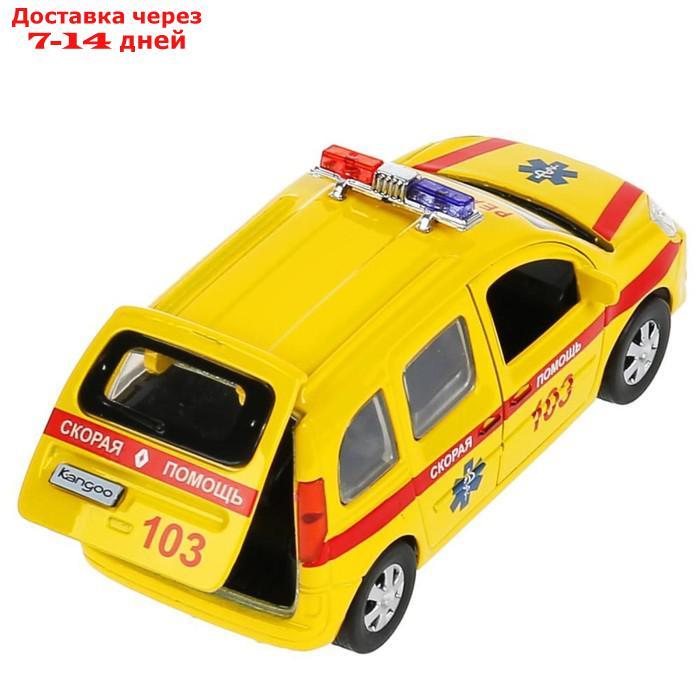 Машина металл. "Renault Kangoo реанимация", 12 см, двери, багаж, цвет желтый KANGOO-12AMB-YE - фото 4 - id-p227100947