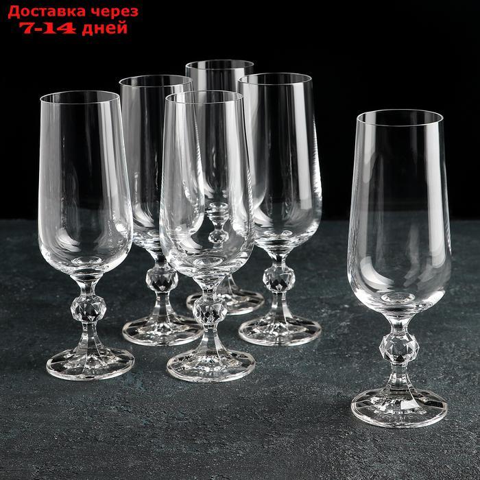 Набор бокалов для шампанского Bohemia Crystal "Клаудия", 180 мл, 6 шт - фото 1 - id-p227011746