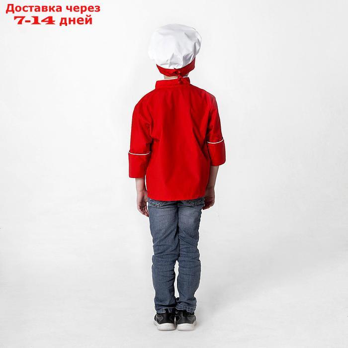 Детский карнавальный костюм "Шеф-повар", колпак, куртка, 4-6 лет, рост 110-122 см - фото 3 - id-p227022809