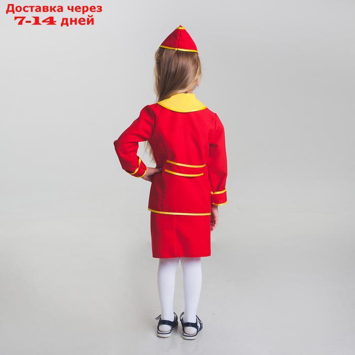 Детский карнавальный костюм "Стюардесса", юбка, пилотка, пиджак, 4-6 лет, рост 110-122 см - фото 5 - id-p227022810