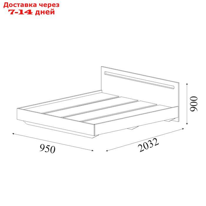 Кровать односпальная с/м 900*2000 Хлоя, 942х2032х900, Белый глянец МДФ/ Белый ЛДСП - фото 3 - id-p227117568