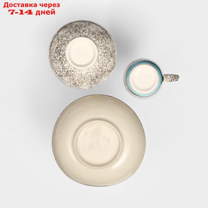 Набор посуды "Алладин", керамика, синий, 3 предмета: салатник 700 мл, тарелка 20 см, кружка 350 мл, Иран - фото 6 - id-p227123685
