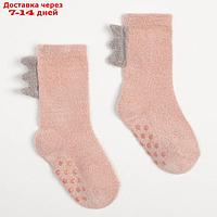 Носки детские махровые со стопперами MINAKU цв.розовый, р-р 14-16 см