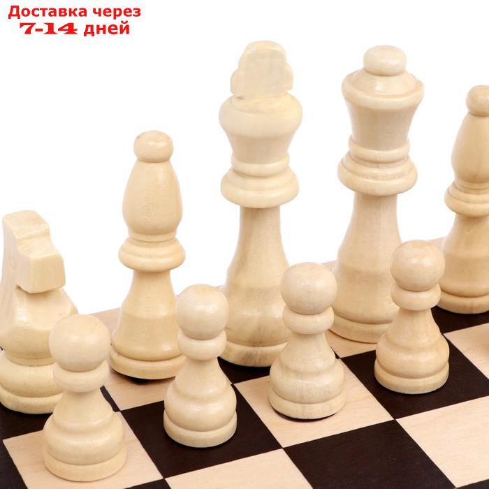 Шахматы обиходные (доска дерево 29х29см, фигуры дерево, король h=5.5 см) - фото 2 - id-p227106650