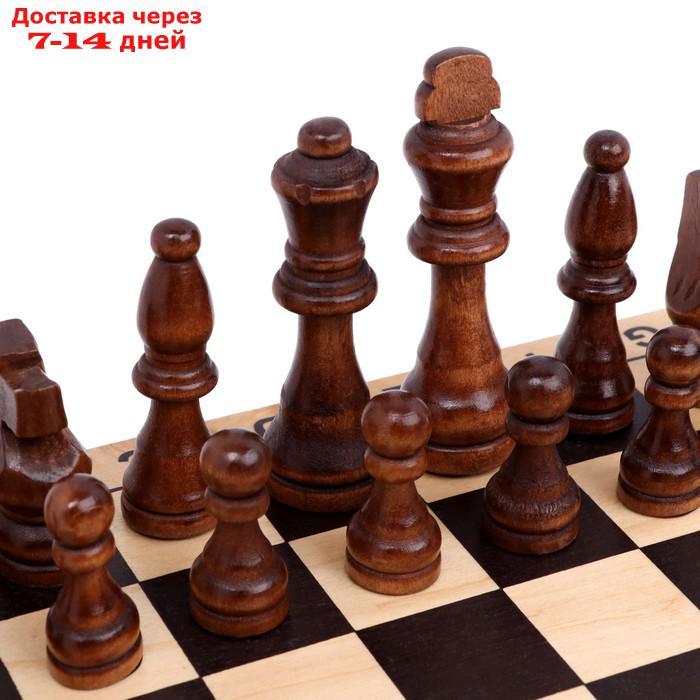 Шахматы обиходные (доска дерево 29х29см, фигуры дерево, король h=5.5 см) - фото 3 - id-p227106650