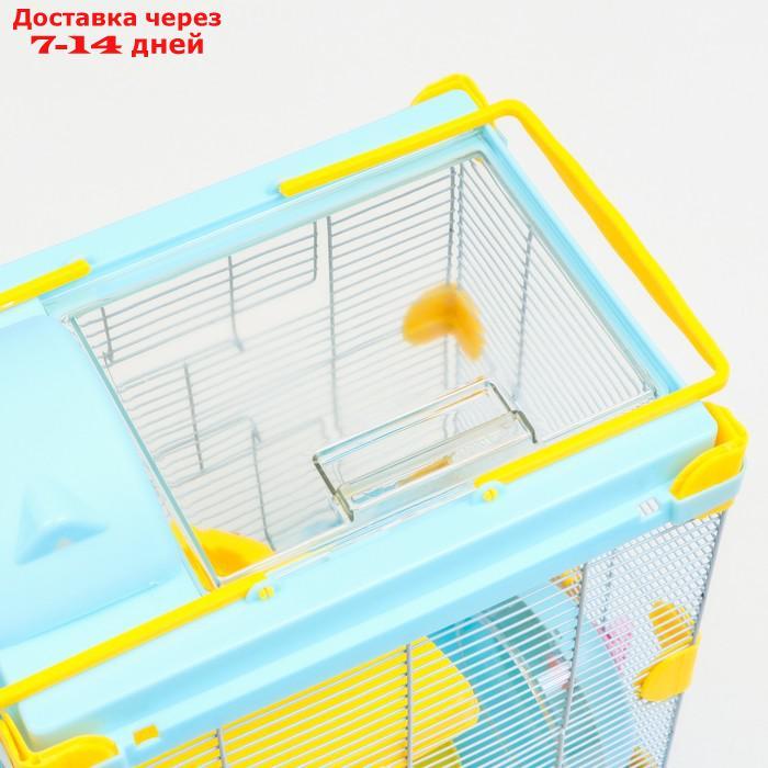 Клетка для грызунов "Пижон", 31 х 24 х 46 см, голубая - фото 5 - id-p227120115