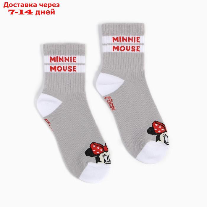 Набор носков "Minnie", Минни Маус, серый/белый, 12-14 см - фото 2 - id-p226953905