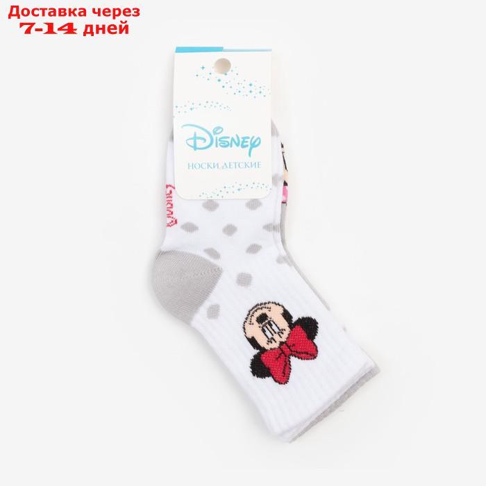 Набор носков "Minnie", Минни Маус, серый/белый, 12-14 см - фото 6 - id-p226953905