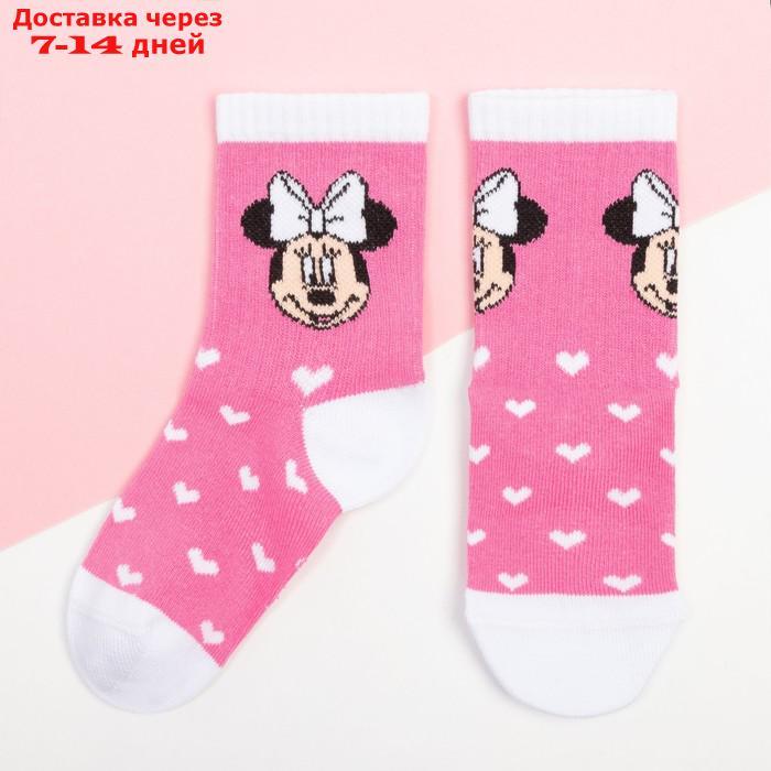 Набор носков "Minnie", Минни Маус, розовый/белый, 12-14 см - фото 3 - id-p226953910