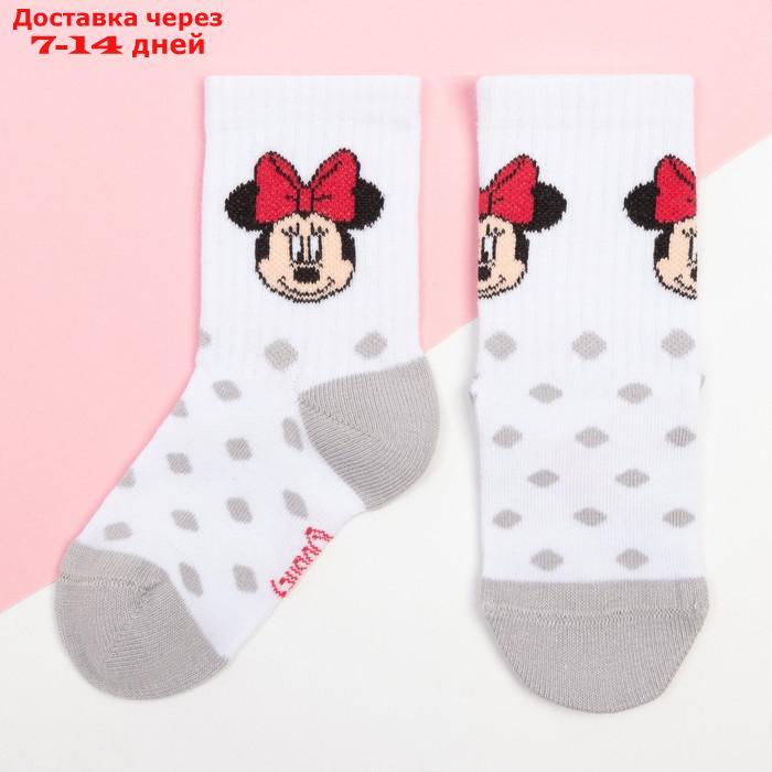 Набор носков "Minnie", Минни Маус, серый/белый, 14-16 см - фото 2 - id-p226953912