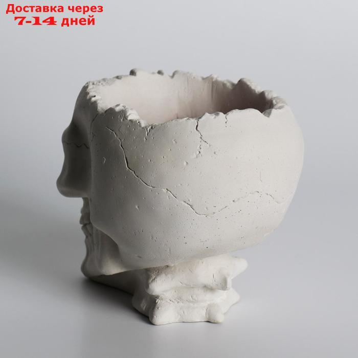 Свеча фигурная в бетоне "Плачущий череп", черный - фото 5 - id-p227102989