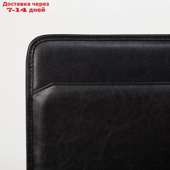 Папка деловая, отдел на молнии, наружный карман, цвет чёрный - фото 4 - id-p226975554