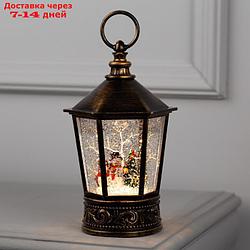 Фигура световая фонарь "Снеговик", 22х14х14 см, от бат. АА*3 (не в компл.), Т/БЕЛЫЙ
