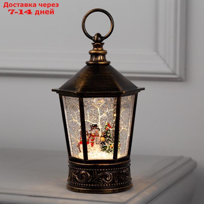 Фигура световая фонарь "Снеговик", 22х14х14 см, от бат. АА*3 (не в компл.), Т/БЕЛЫЙ - фото 1 - id-p227103053