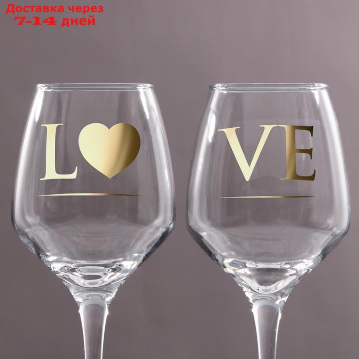 Набор бокалов для вина "LOVE" 350 мл, 2 штуки - фото 2 - id-p227128659