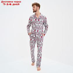Пижама новогодняя мужская KAFTAN "Скандинавия", размер 50
