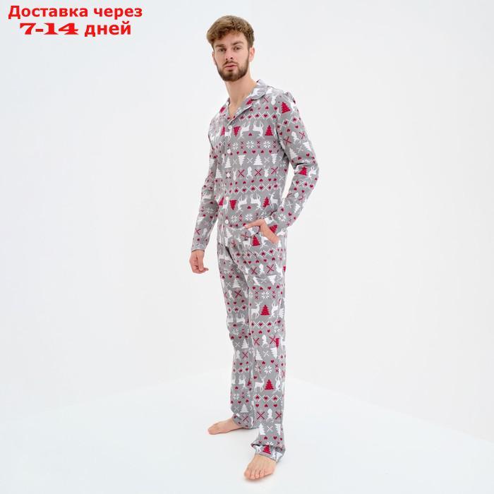 Пижама новогодняя мужская KAFTAN "Скандинавия", размер 50 - фото 3 - id-p227123721