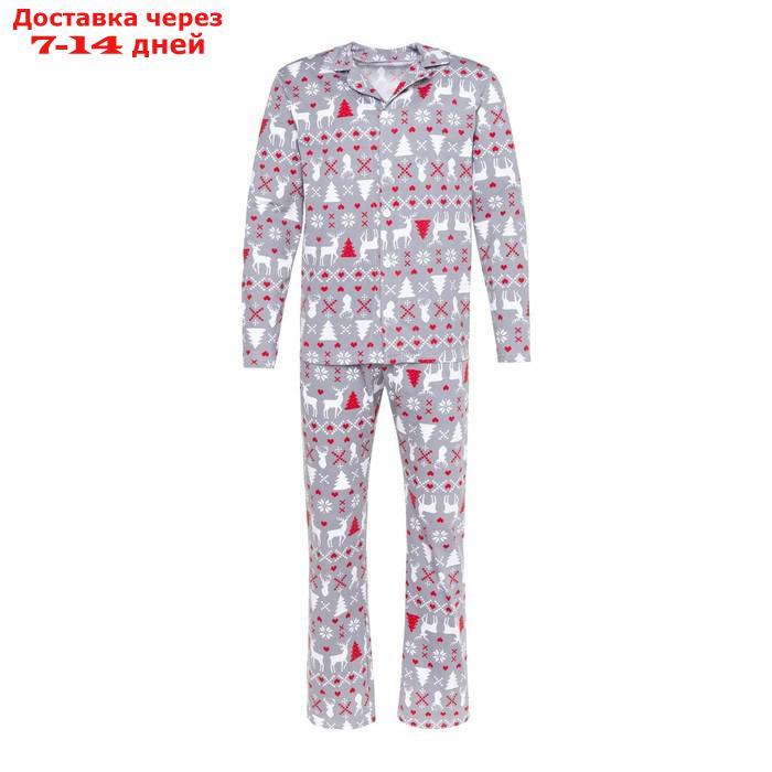 Пижама новогодняя мужская KAFTAN "Скандинавия", размер 50 - фото 8 - id-p227123721