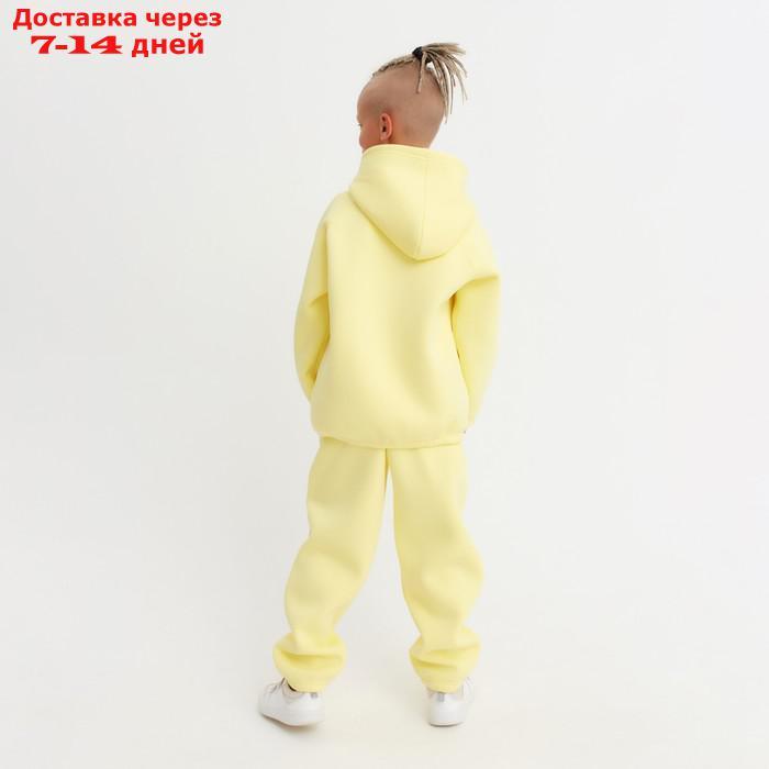 Костюм детский (худи, брюки) MINAKU: Basic Line KIDS цвет жёлтый, рост 110 - фото 9 - id-p227115352
