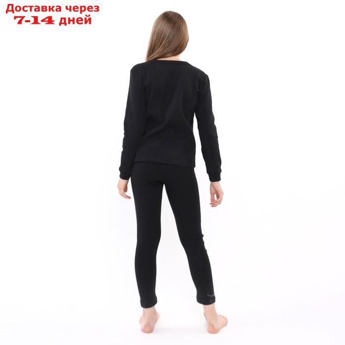 Комплект термобелья ( джемпер, брюки) для девочки, цвет чёрный, рост 110 см - фото 3 - id-p227120151