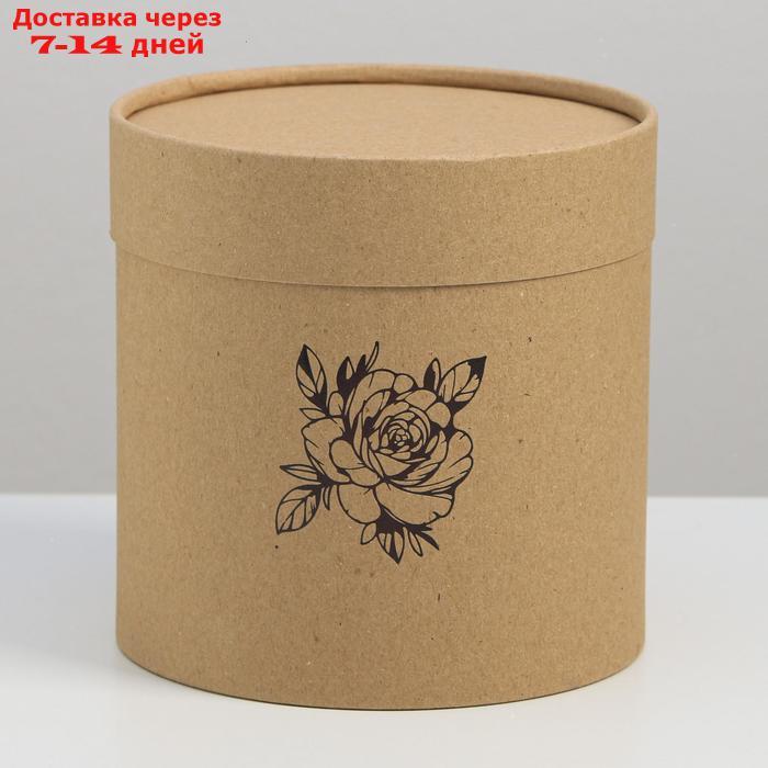 Шляпная коробка из крафта "Цветок", 15 х 15 см - фото 3 - id-p227097671
