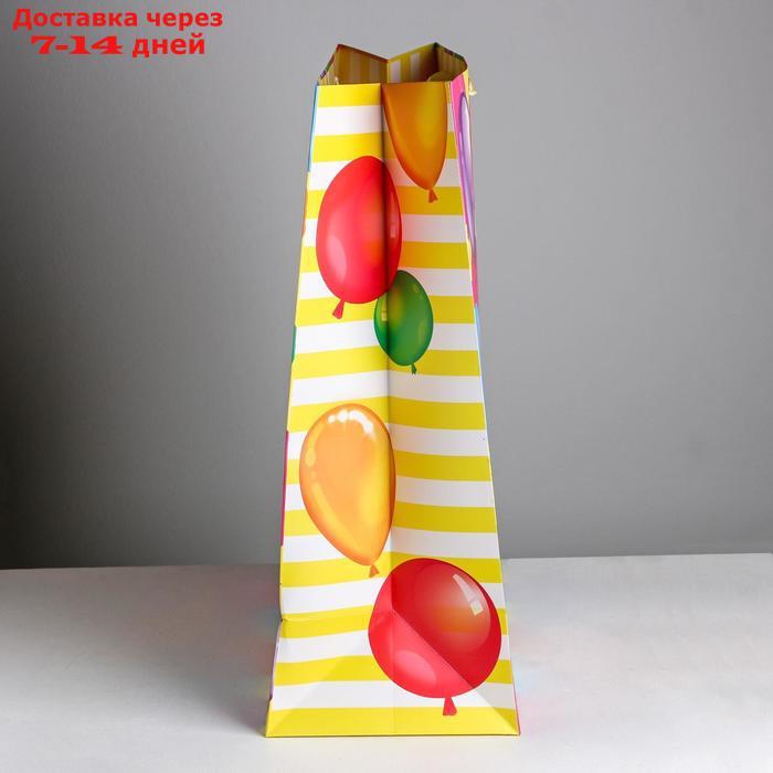 Пакет ламинированный вертикальный "С днём Рождения!", XL 40 × 49 × 19 см - фото 2 - id-p227023111