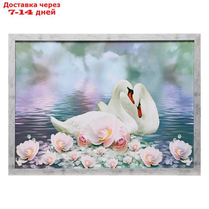 Картина "Лебеди в цветах" 56*76 см - фото 1 - id-p226965588