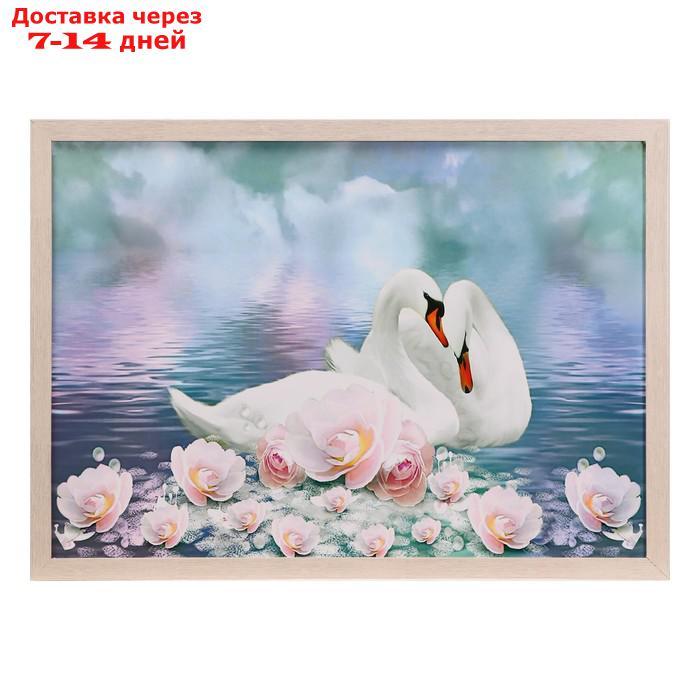 Картина "Лебеди в цветах" 56*76 см - фото 6 - id-p226965588