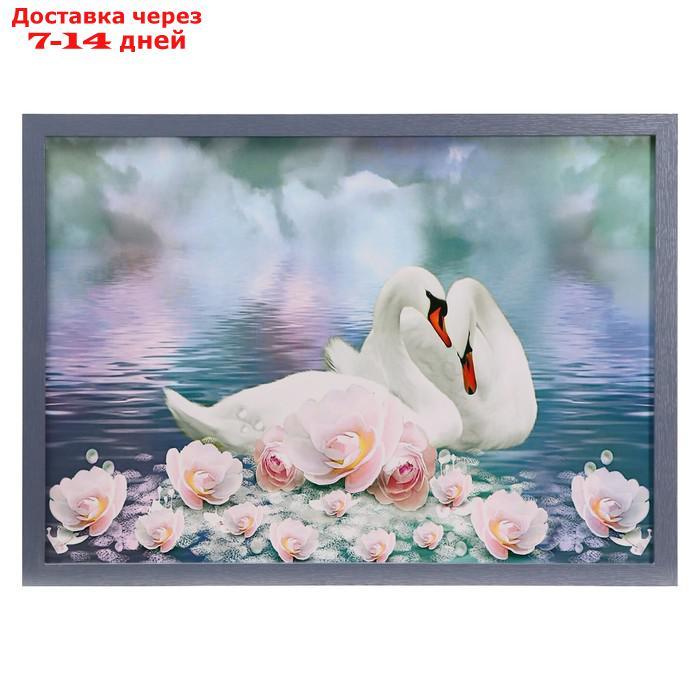 Картина "Лебеди в цветах" 56*76 см - фото 8 - id-p226965588
