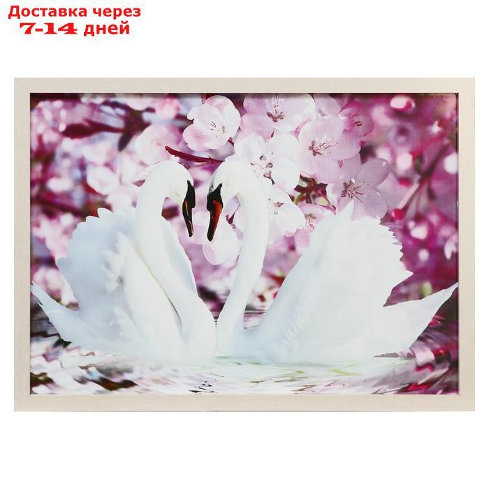 Картина "Лебеди под цветами сакуры" 56*76 см - фото 1 - id-p226965590