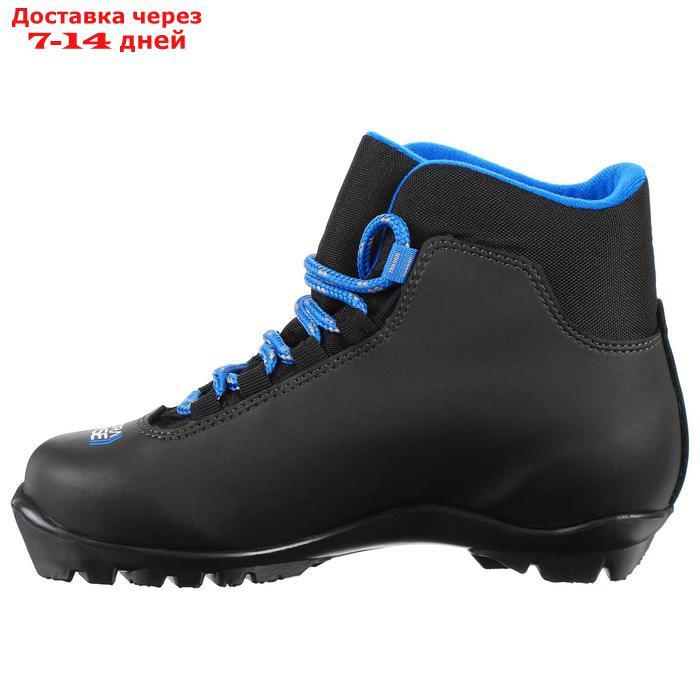 Ботинки лыжные TREK Sportiks NNN ИК, цвет чёрный, лого синий, размер 38 - фото 3 - id-p227101035