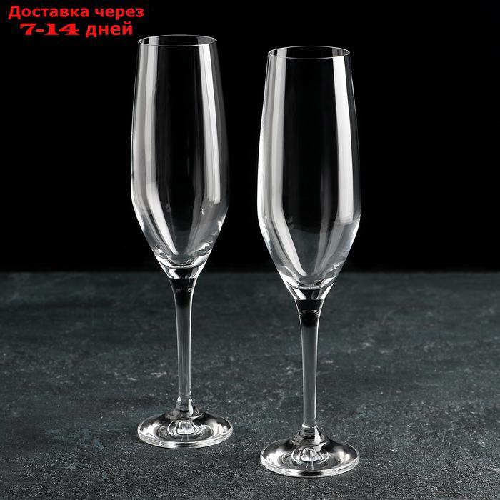 Набор бокалов для шампанского Bohemia Crystal "Аморосо", 200 мл, 2 шт - фото 1 - id-p227011807
